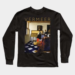 Johannes Vermeer - The Music Lesson Long Sleeve T-Shirt